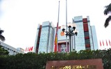 Cơ quan, công sở ở Hà Nội treo cờ rủ ngày Quốc tang Chủ tịch nước Trần Đại Quang